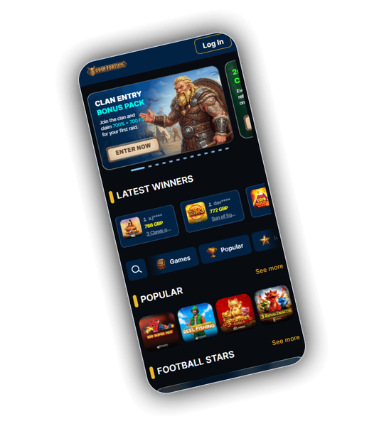 Odin Fortune casino lobby preview
