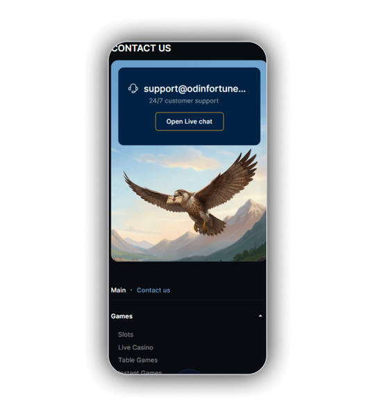 Odin Fortune 24/7 customer support and contact details